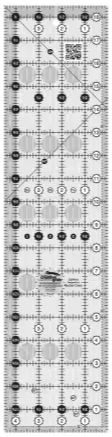 Creative Grids 4.5 x 18.5 inch rectangle quilt ruler acrylic non-slip