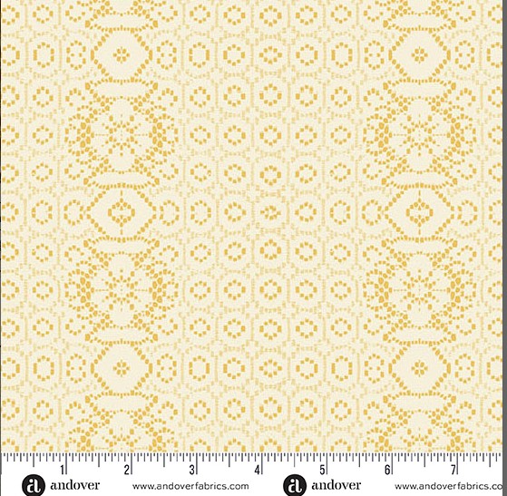 andover-Yellow Grandma's Lace 1625Y Flourish by Alexandra Bordallo