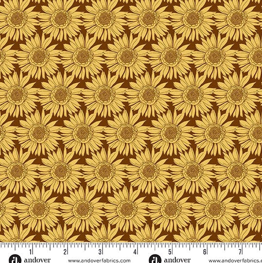 andover-Yellow Sunlit Bloom 1623Y Flourish by Alexandra Bordallo