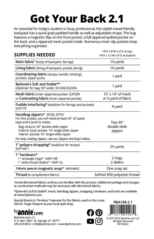 Got Your Back 2.1 - Pattern