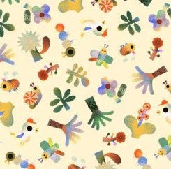 Michael Miller Jungle Friends DCX12551-BUTT-D butter fabric