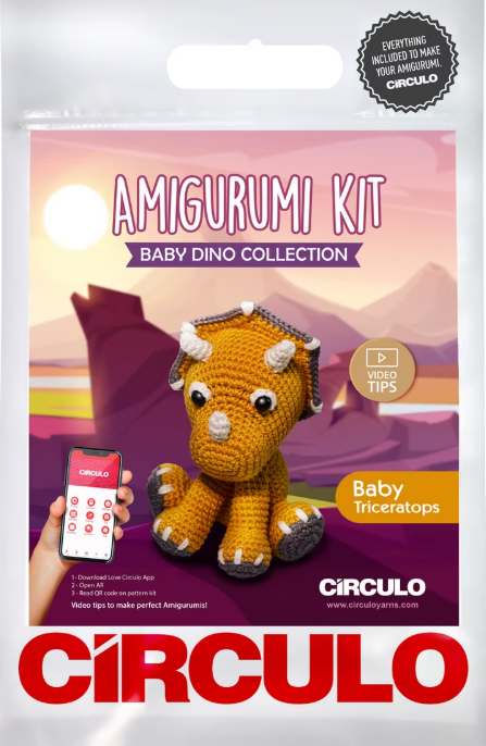 Circulo - Baby Triceratops Crochet Kit