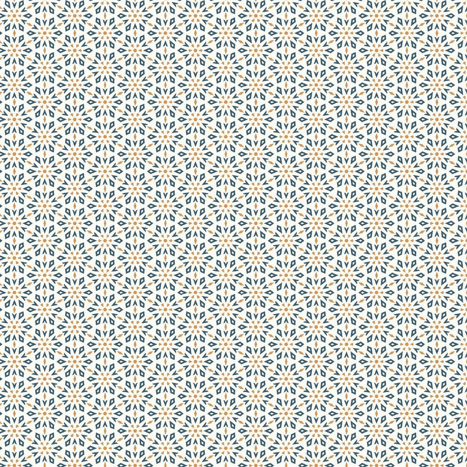 Blank - Holly Jolly Calico - Amelia Designs - Geometric - 4674-41 Ecru