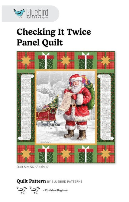 Checking It Twice Christmas quilt pattern by Bluebird Patterns