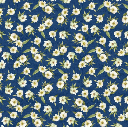 Lumin Patchwork Picnic navy small floral W105-016-570 quilting cotton