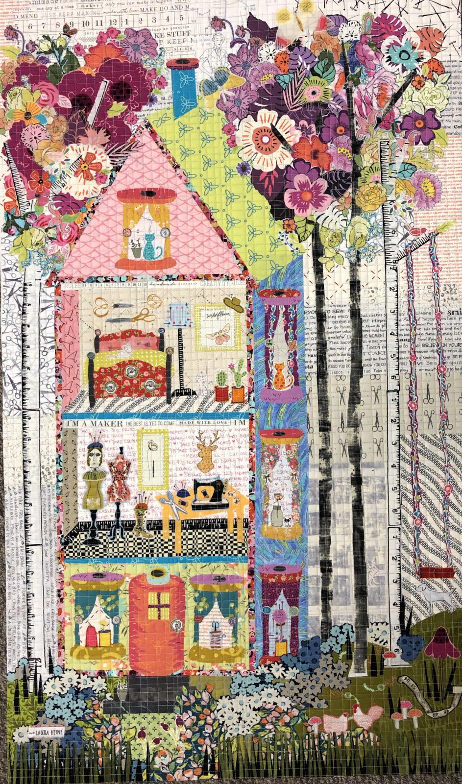 The Quilt Studio Collage Fabric Kit by Laura Heine architectural