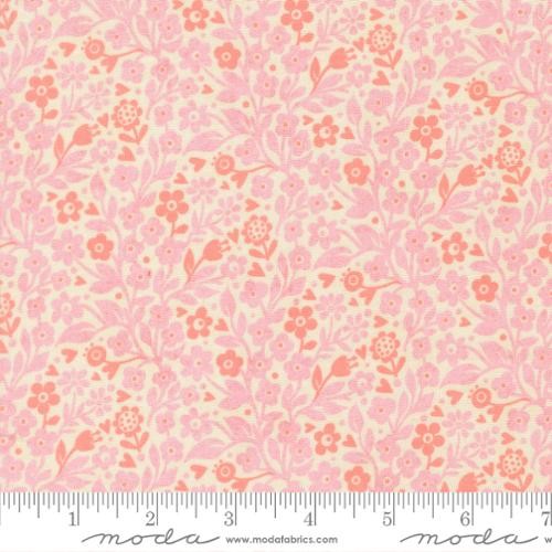 Moda Fieldrush BasicGrey Ivy Peony 30783-14 soft pink botanical print