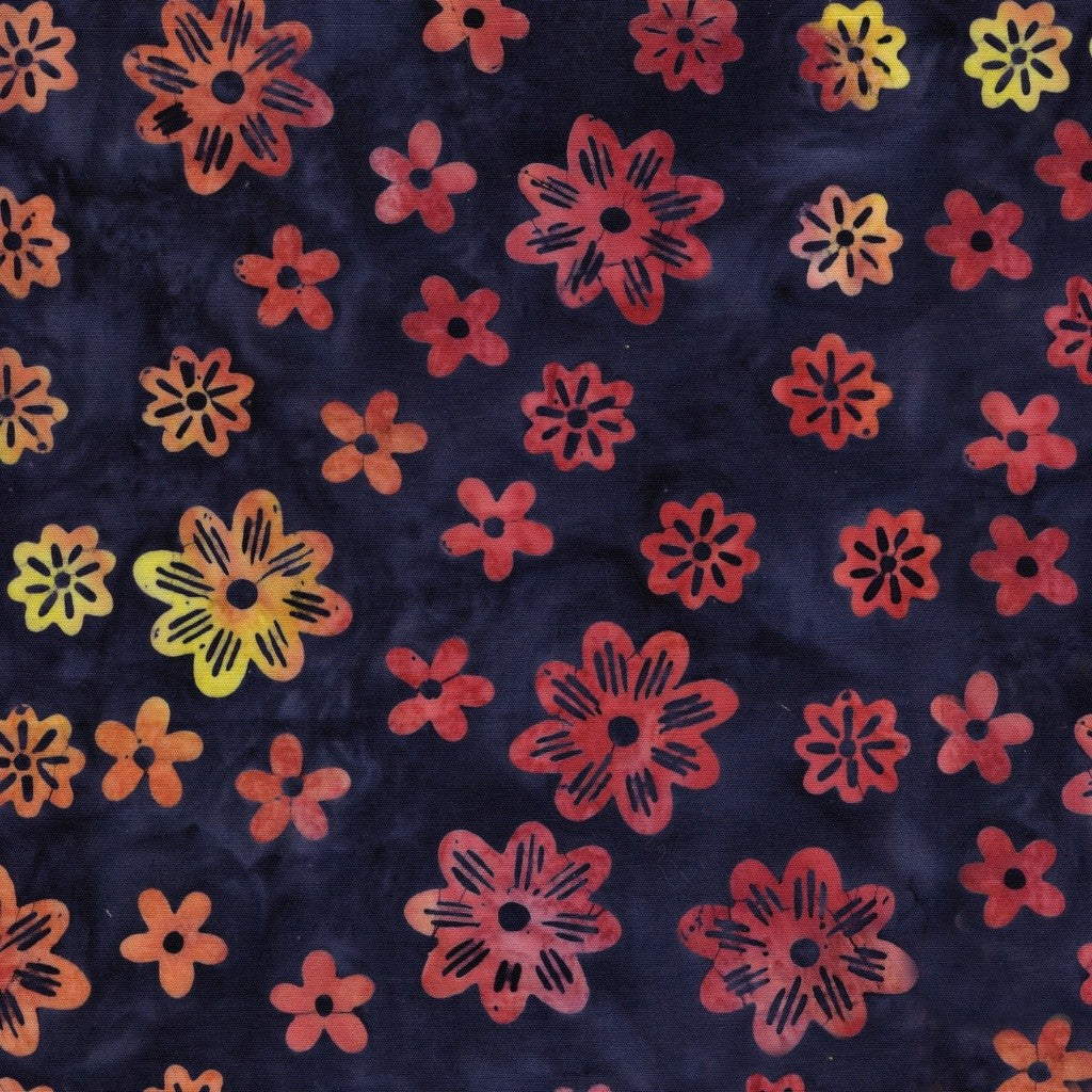 Lumin Fabrics - Kate Colleran - Spring Fling - Assorted Flowers - Blue Navy