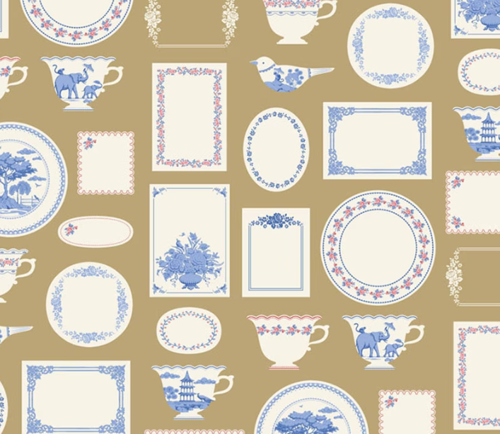 Tilda - Something Blue - Labels & ornaments Ochre - 110172