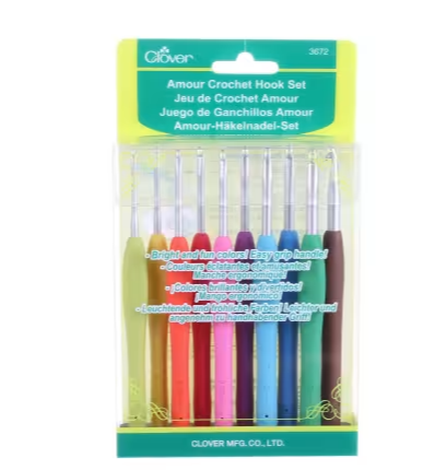 Amour crochet hook set 10 piece notion
