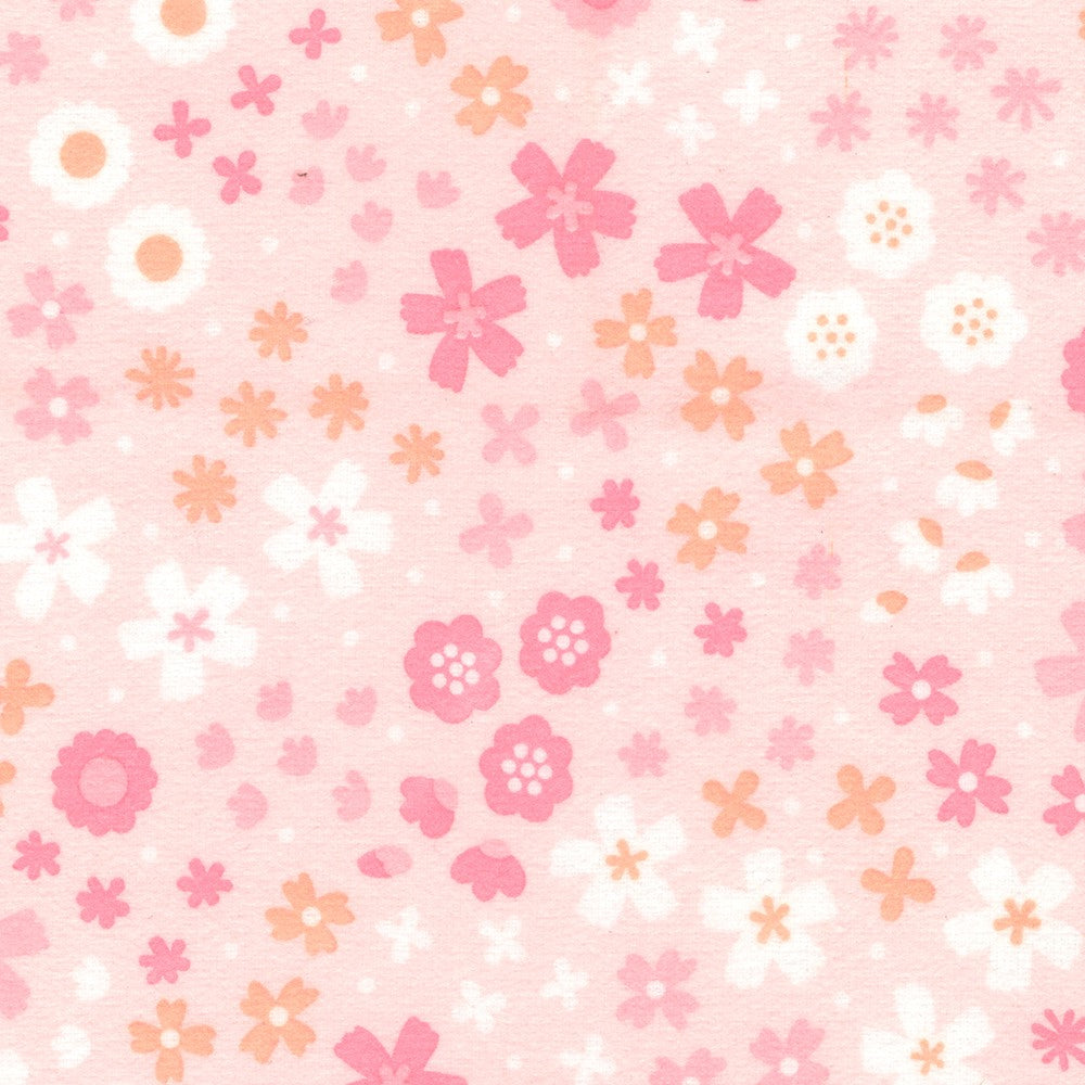Cozy Cotton Flannel, Floral, Pink