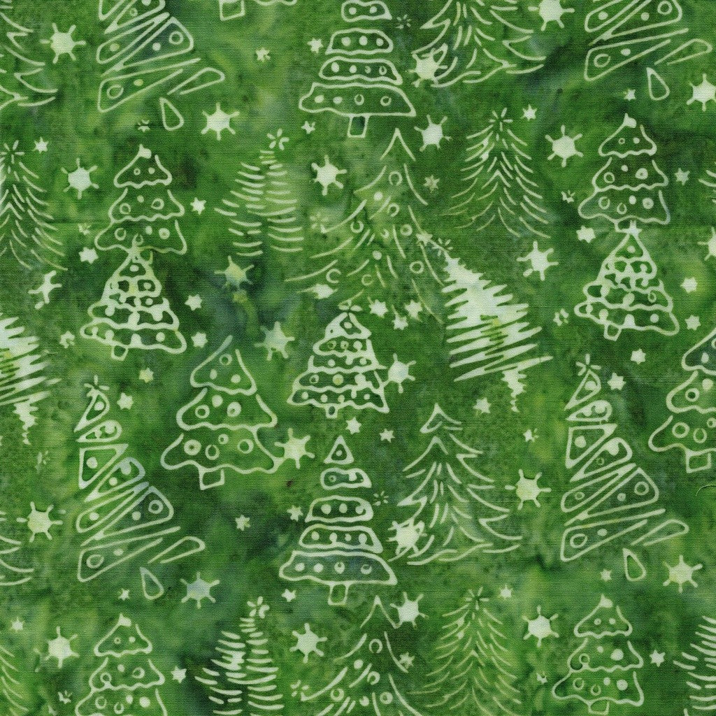 Lumin Fabrics - Retro Holidays - Carol Moellers - Christmas Trees Green Ivy
