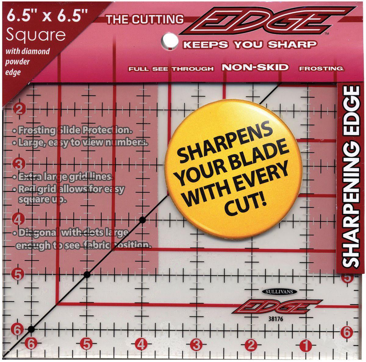 The Cutting Edge Sharpening Edge Ruler 6 1/2in Square