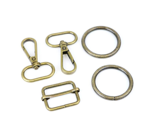 Sallie Tomato Ferris Hardware Kit antique finish bag making rings snaps