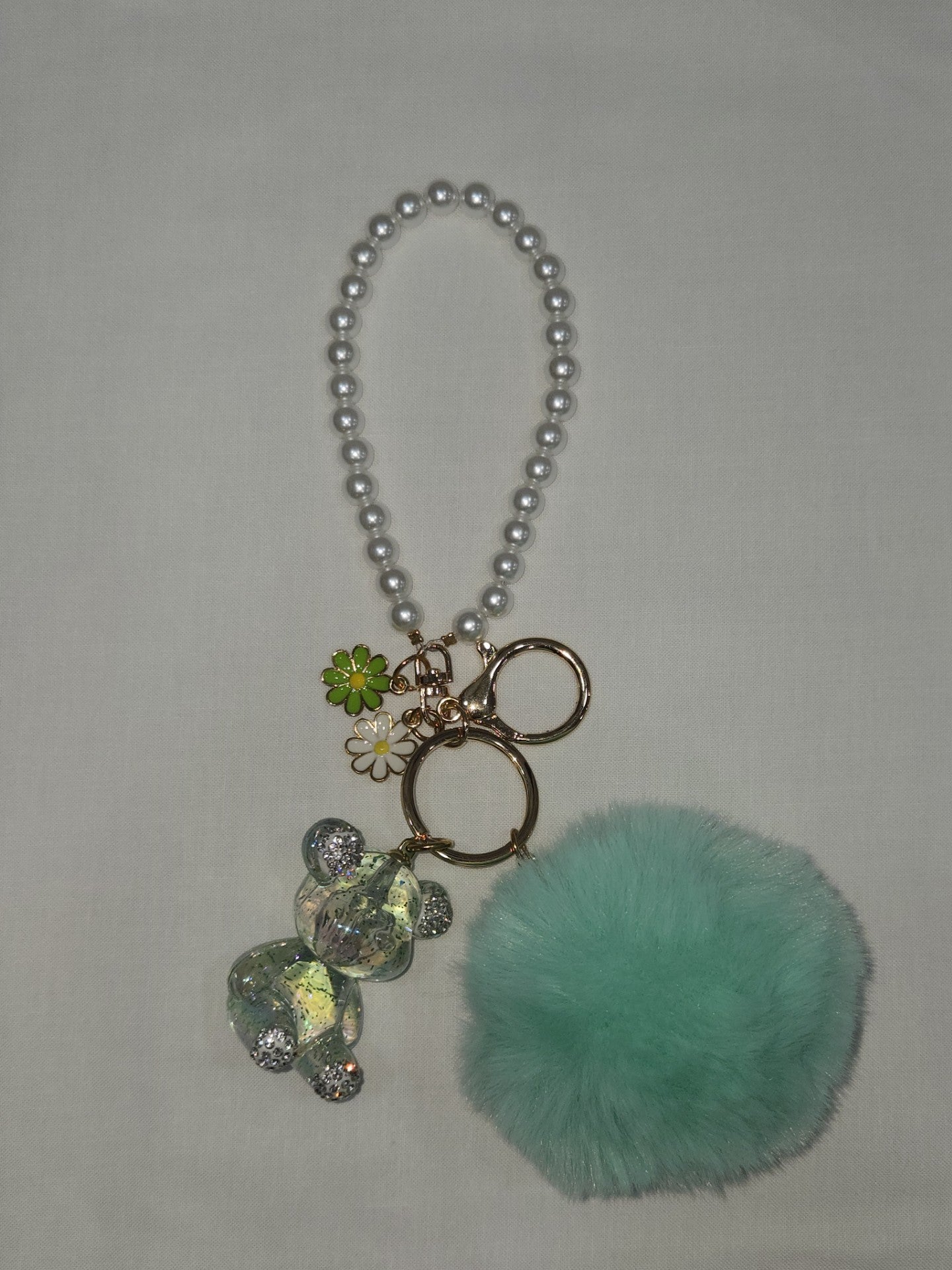 Bling Bear Keychain - Green