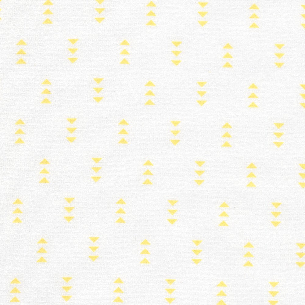 Robert Kaufman Cozy Cotton Triangles Daffodil cotton fabric