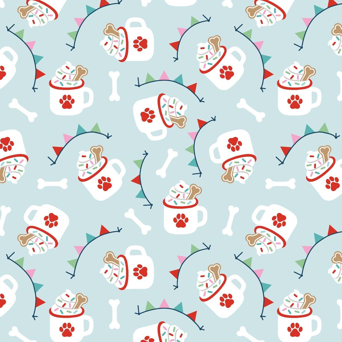 Blank - Winter Waggers - Devon Design Co. - 4769-11 light blue