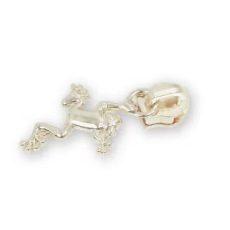 Four 5 Tree Frog Zipper Pulls Gold