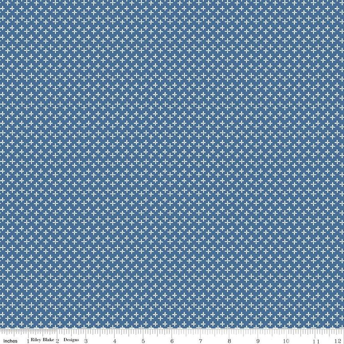 Riley Blake Denim Calico Lori Holt Daisy C12852 quilting cotton fabric