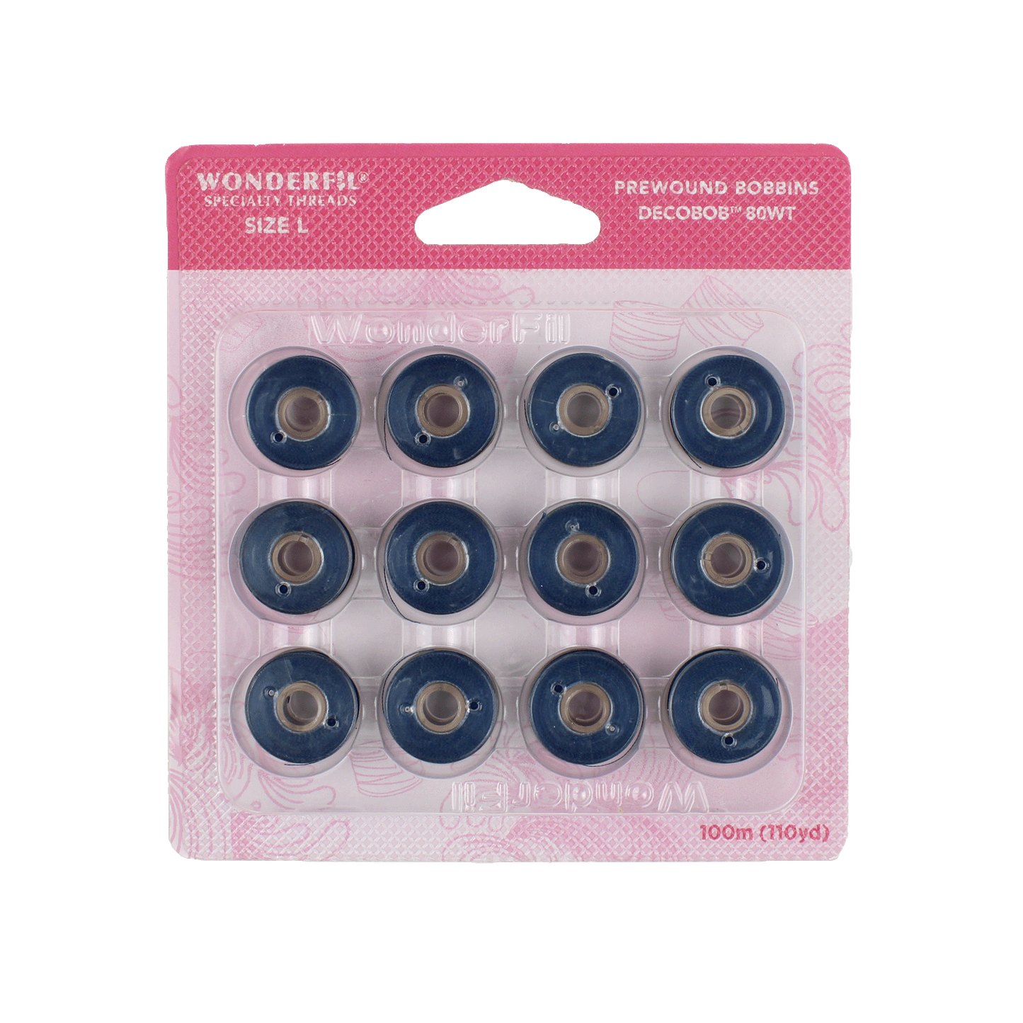 WonderFil Decobob prewound bobbin navy DB301 80wt Size L