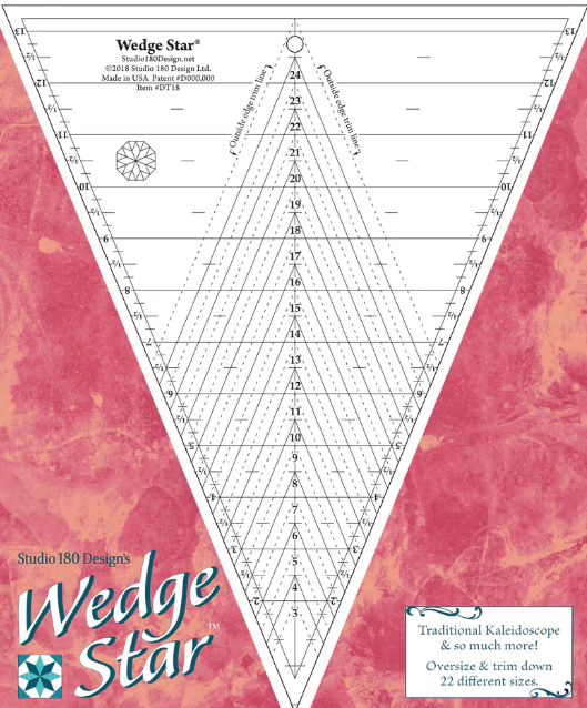 Studio 180 Design Wedge Star precision quilting ruler by Deb Tucker