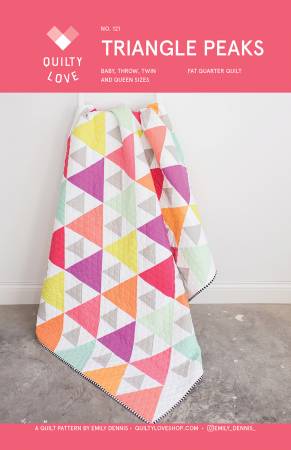 Triangle Peaks Quilt Pattern HST modern quilting