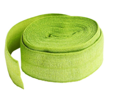 ByAnnie 20mm Fold-Over Elastic apple green 2-yard package for bag making