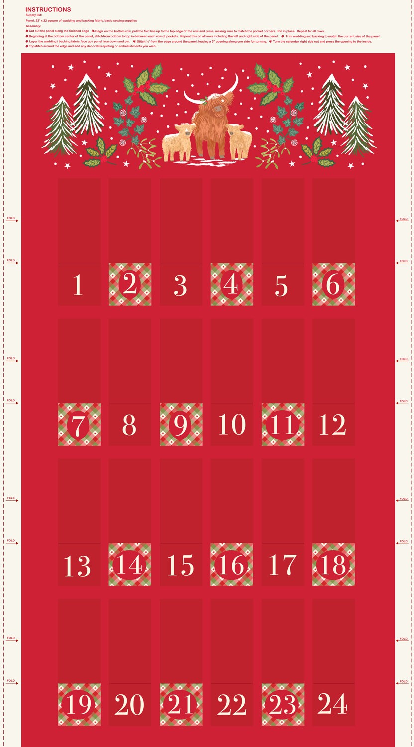 Lewis and Irene - Celtic Christmas - Half yard advent calendar - C138