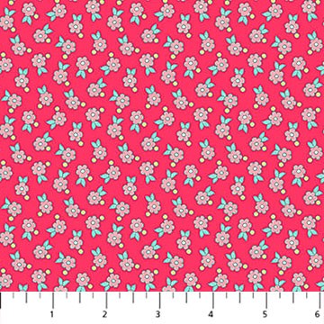 Northcott - Quilting In Bloom - Floral Spot - Red Multi 28839-24