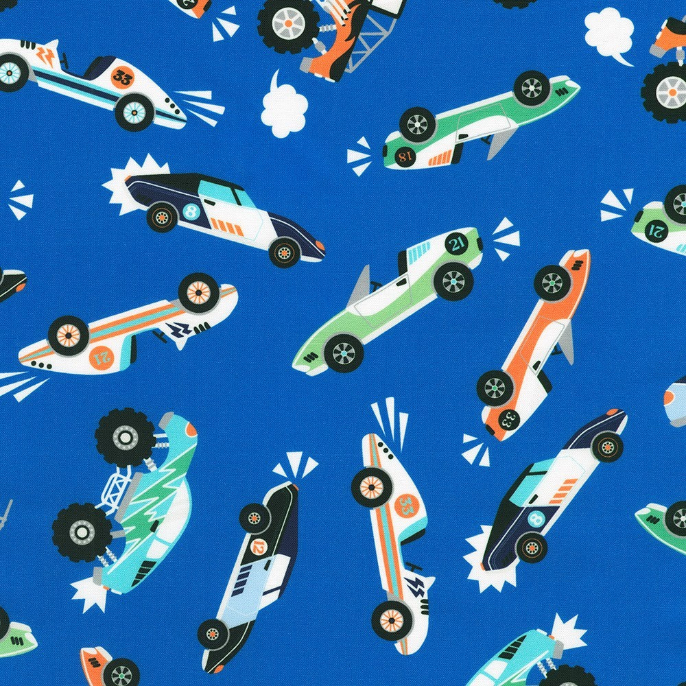 Robert Kaufman Full Speed Ahead Lake transportation quilting cotton