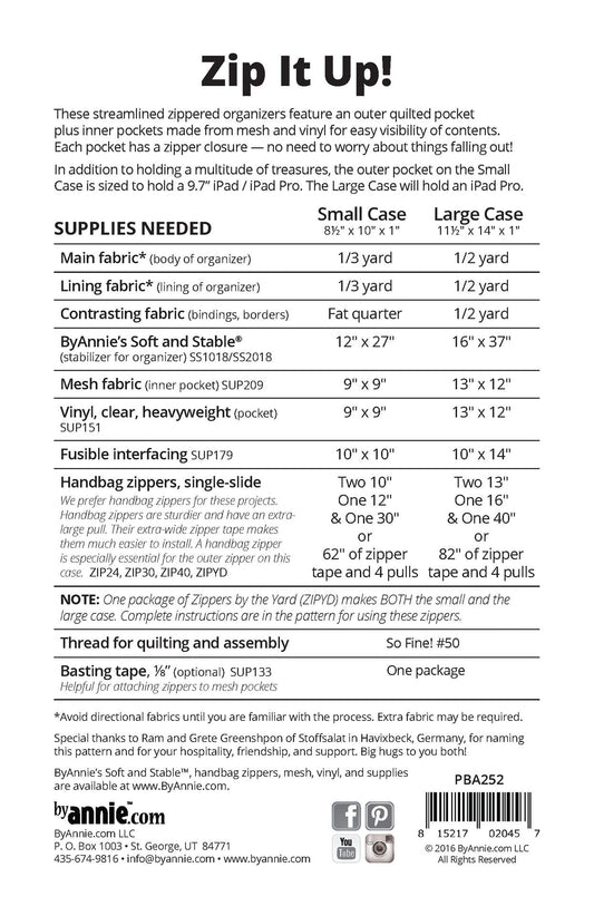 ByAnnie - Zip It Up! - Pattern