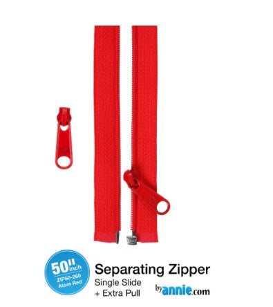 ByAnnie 50in zipper atom red bag making notion