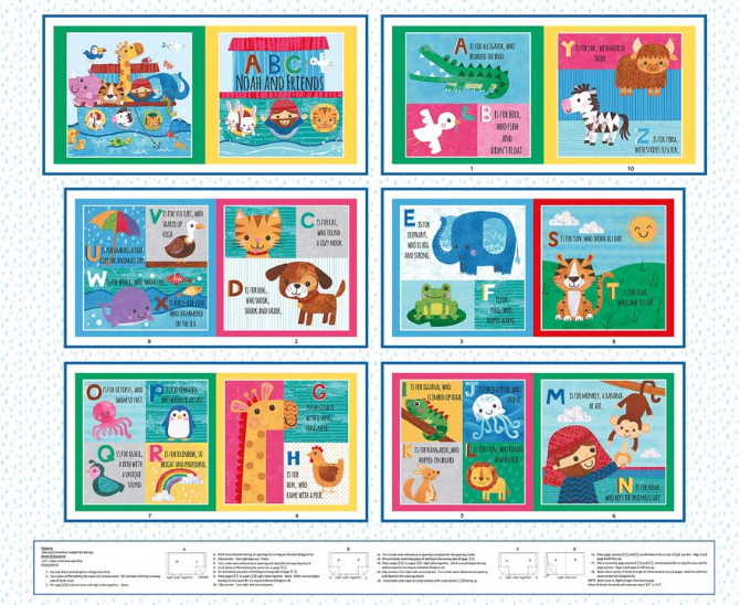 Blank - Noah and Friends - 4587BP-01 White Fabric