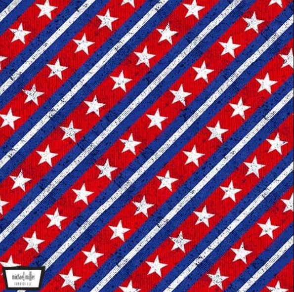 Michael Miller Red and Blue Stripe DCX12522-MULT quilting cotton fabric