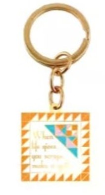 SewTasty When Life Gives You Scraps Make a Quilt keyring notion