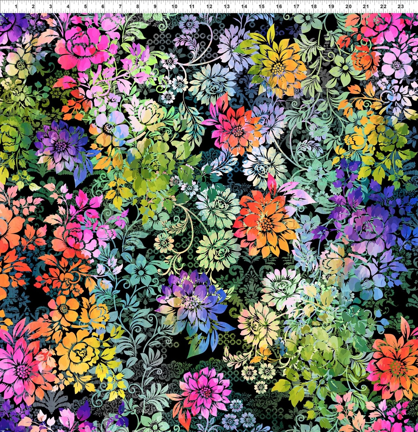 In the Beginning Fabrics - Felicity - 2FEL-2 Black Floral