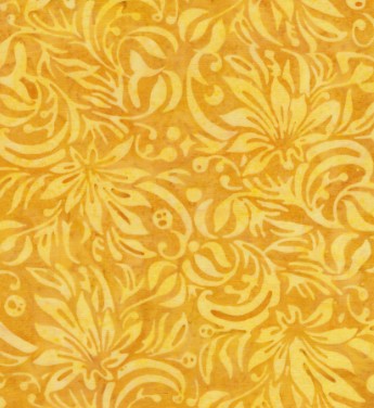 Island Batik Colorburst Square Floral yellow lemonade batik fabric