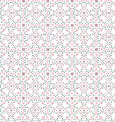 Poppie Cotton Le Petit Escargot Blooms and Vines white SL26413 by Lori Woods