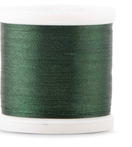 Spool of Madeira Polyneon 40wt thread in Pine Green, color 1902