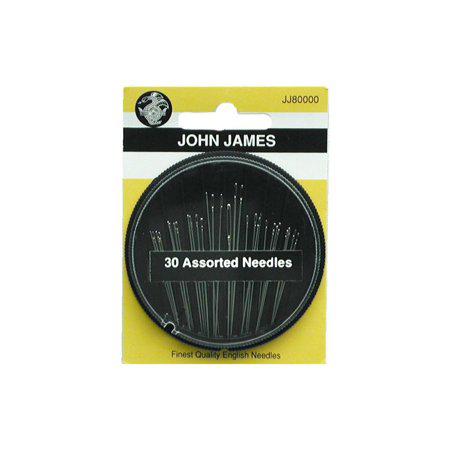 John James Sewers Compact Needle Assortment 30ct hand sewing needles