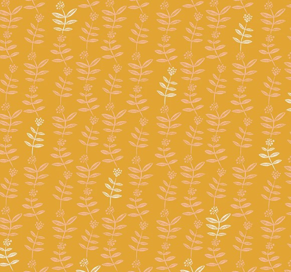 Windham Lush Life Flower Chain Golden 54718-9 quilting cotton