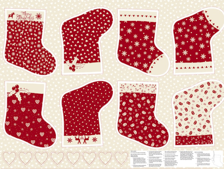 Blank - Scandinavian Christmas - 4497-153 CreamRed Panel