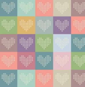 Michael Miller - Crafternoon - Cross Stitch Heart - DDC12792-MULT-D