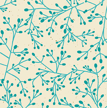 Benartex Tallium Tangle Teal Wishflower quilting cotton