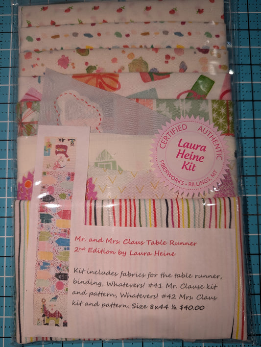Mr. and Mrs. Claus Table Runner 2nd Edition - Kit and Pattern
