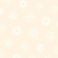 Quilting Illusions Snowflake Ecru White quilting cotton fabric