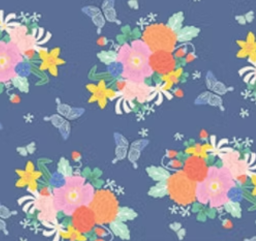 Riley Blake Chloe Butterflies Blueberry purple quilting fabric