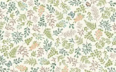 Makower UK Little Ones Foliage Cream 192Q baby quilting cotton
