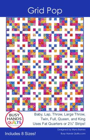 Grid Pop Quilt Pattern modern geometric quilting