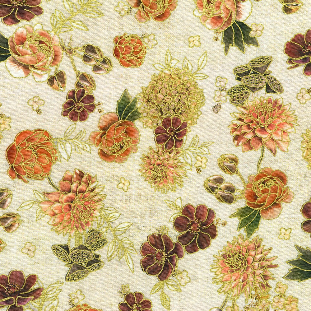 Robert Kaufman - Lynnea Washburn - Hello Fall - AWHDM-23918-156 Linen